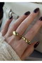 Heliophilia Silver Anillo de Latón con Revestimiento de Laca Dorado